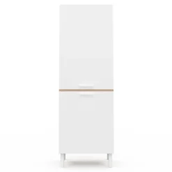 Colonne de cuisine hêtre et blanc