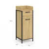 Colonne de rangement d'appoint salle de bain design industriel 1 tiroir 1 placard