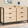 Commode design industriel 6 tiroirs 140 cm