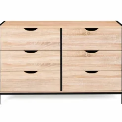 Commode design industriel 6 tiroirs 140 cm