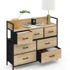 Commode industrielle avec 7 tiroirs en tissu