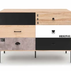 Commode industrielle 6 tiroirs dépareillés