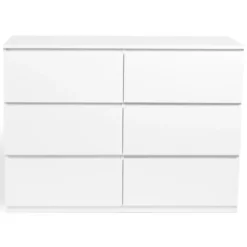Commode 6 tiroirs blanche