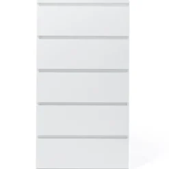 Commode 5 tiroirs blanche