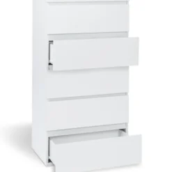 Commode 5 tiroirs blanche