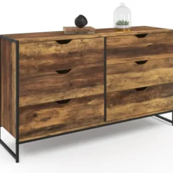 Commode XXL design industriel avec 6 tiroirs