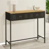 Console bois et métal 1 tiroir design industriel