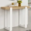 Console d'entrée bois et blanc style industriel