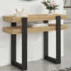 Console double bois et noir