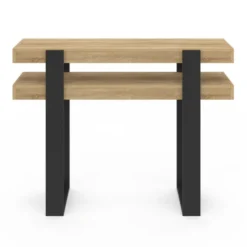 Console double bois et noir