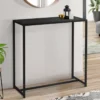 Console métal noir style industriel 80 cm