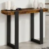 Console noire et bois effet vieilli