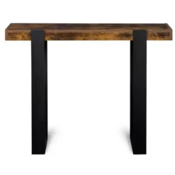 Console noire et bois effet vieilli