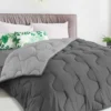 Couette bicolore 220x240 grise