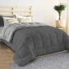 Couette polaire biface 140x200 cm gris clair et foncé