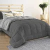 Couette polaire biface 220x240 cm gris clair et gris foncé 400 gr