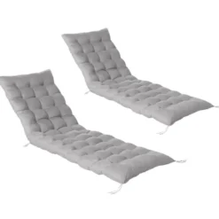 Coussin bain de soleil transat gris 180 cm