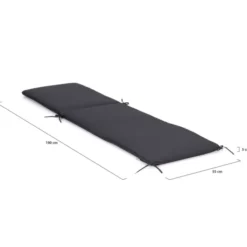 Coussins transat gris 190 cm