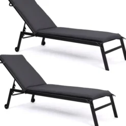 Coussins transat gris 190 cm