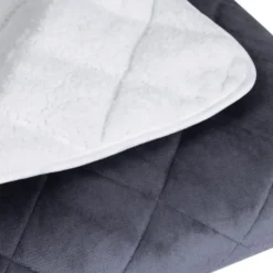 Couverture lestée 150x200 cm biface polaire gris et blanc 7 kg