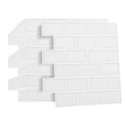 Crédence adhésive murale effet carrelage blanc