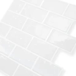 Crédence adhésive murale effet carrelage blanc