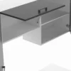Cuisine complète 240 cm avec plan de travail blanc et gris