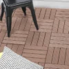 Dalles composite clipsables 30x30 cm pour terrasse
