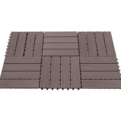 Dalles composite clipsables 30x30 cm pour terrasse