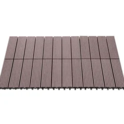 Dalles composite clipsables 30x30 cm pour terrasse