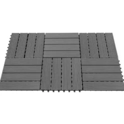 Dalles composite clipsables 30x30 CM en bois gris