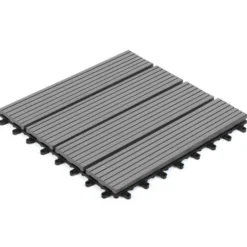 Dalles composite clipsables 30x30 CM en bois gris