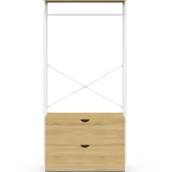 Dressing bois et métal blanc