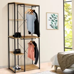 Dressing industriel double penderie 90 cm
