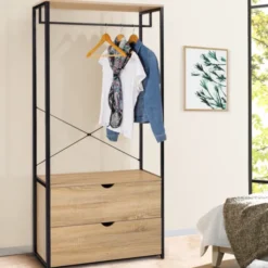 Dressing industriel 2 tiroirs 80 cm