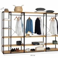 Dressing ouvert industriel 167 cm