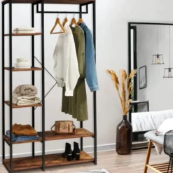 Dressing penderie avec étagères style industriel