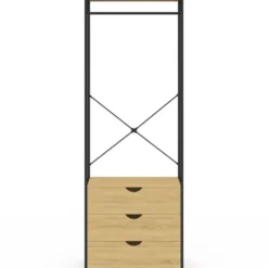 Dressing penderie 3 tiroirs L.60 cm design industriel