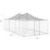 Enclos poulailler en acier galvanisé 18 m² 6x3 m volière extérieure XXL