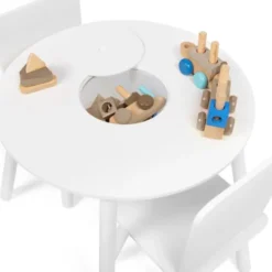 Ensemble de table et chaises pour enfant en bois blanc