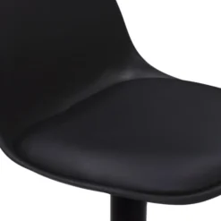 Ensemble table de bar bois et noir et 2 tabourets noir pied noir