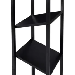 Etagère de rangement pour bois de chauffage en acier noir