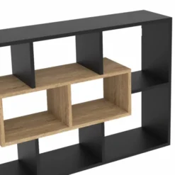 Etagère murale noire et effet bois