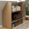 Etagère sous pente 2 niveaux 100 x 50 x 70/110 cm bois façon hêtre