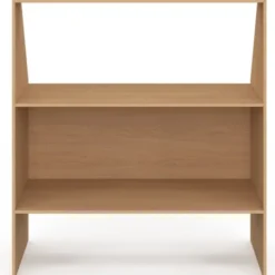 Etagère sous pente 2 niveaux 100 x 50 x 70/110 cm bois façon hêtre