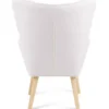 Fauteuil bouclette blanche style scandinave