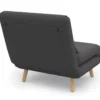 Fauteuil convertible en lit 1 place gris anthracite