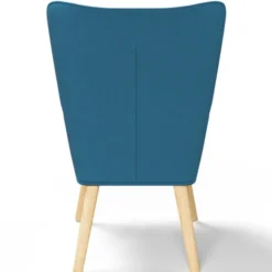 Fauteuil design scandinave bleu canard