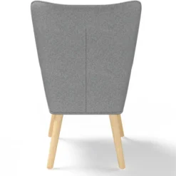 Fauteuil design scandinave gris clair