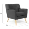 Fauteuil scandinave gris anthracite